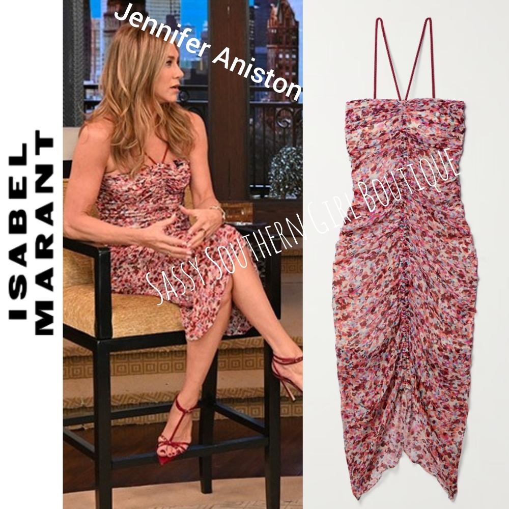 🆕⭐ ISABEL MARANT Falone Georgette printed halter midi dress